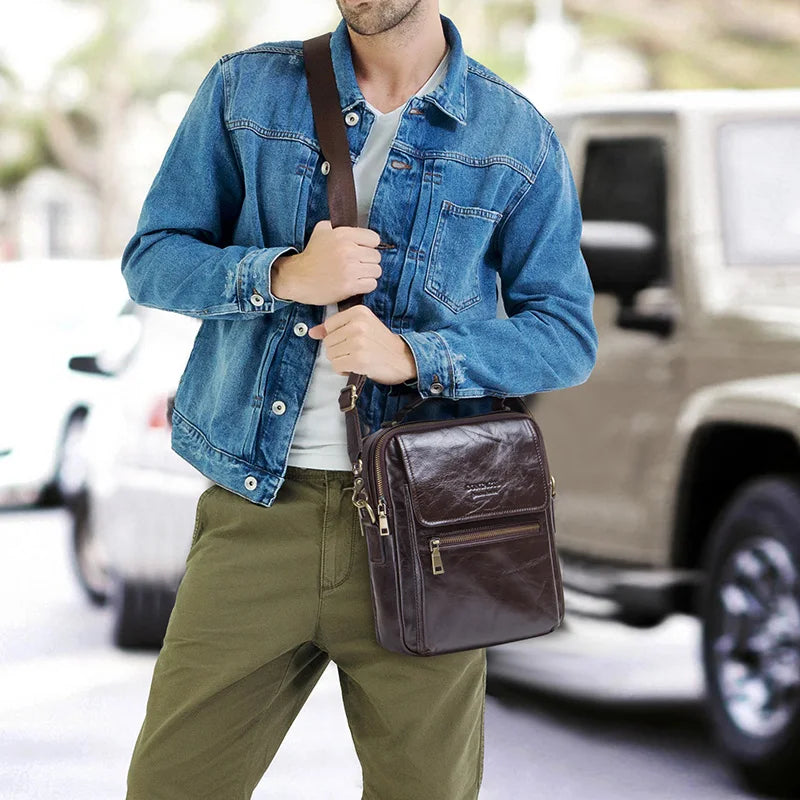 Leather iPad Messenger Bag