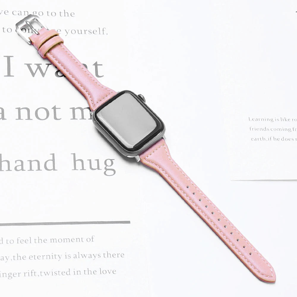 Women's Slim Leather Apple Watch Band