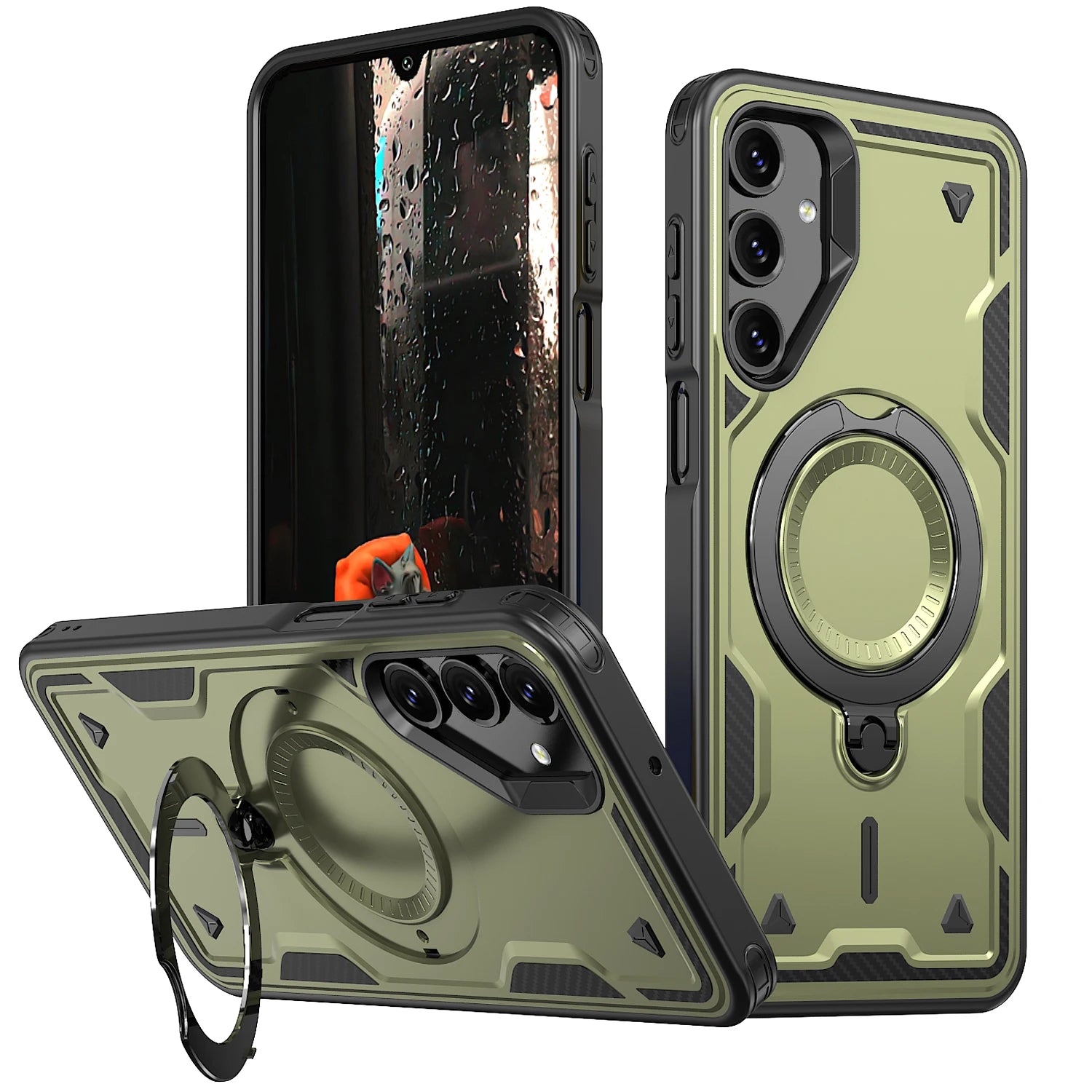 Magnetic Ring Armor Case