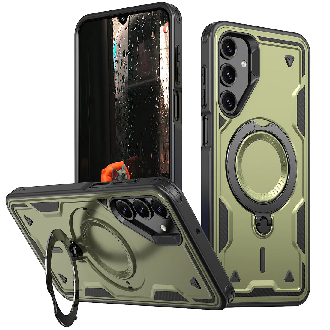 Magnetic Ring Armor Case
