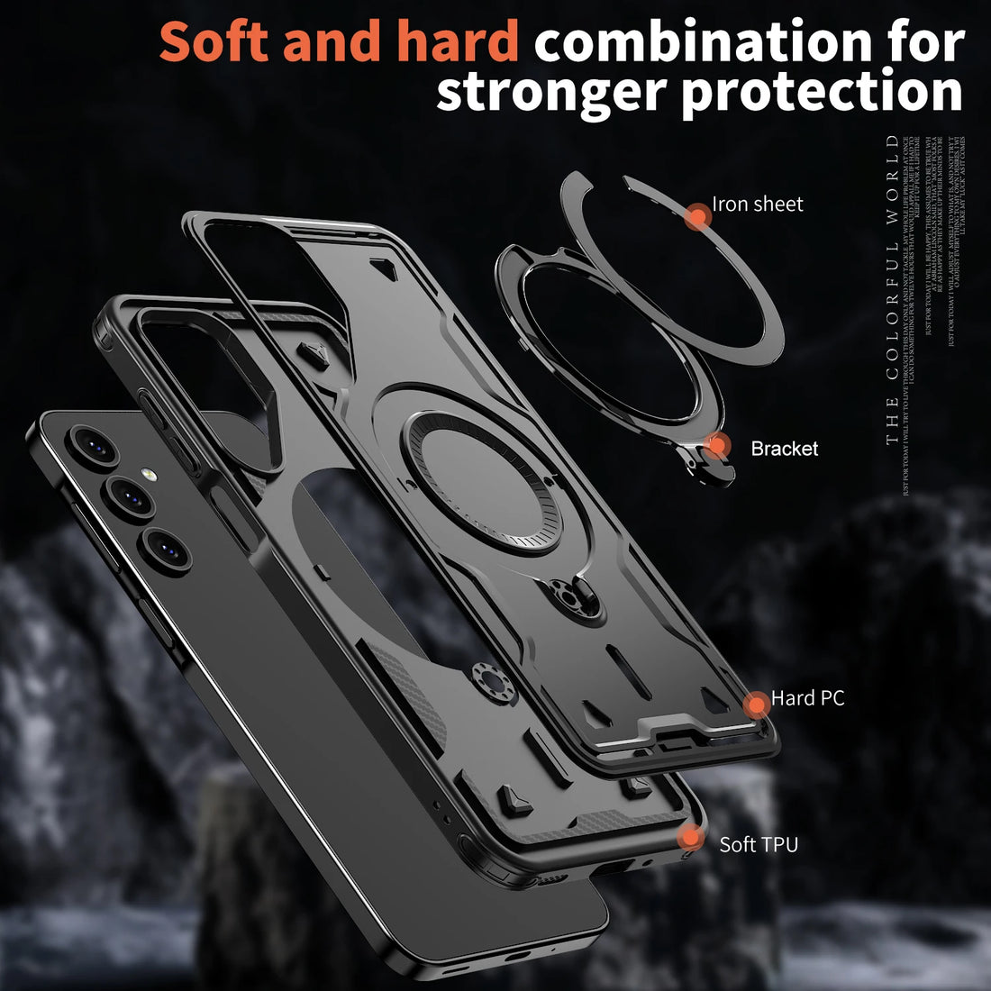 Magnetic Ring Armor Case