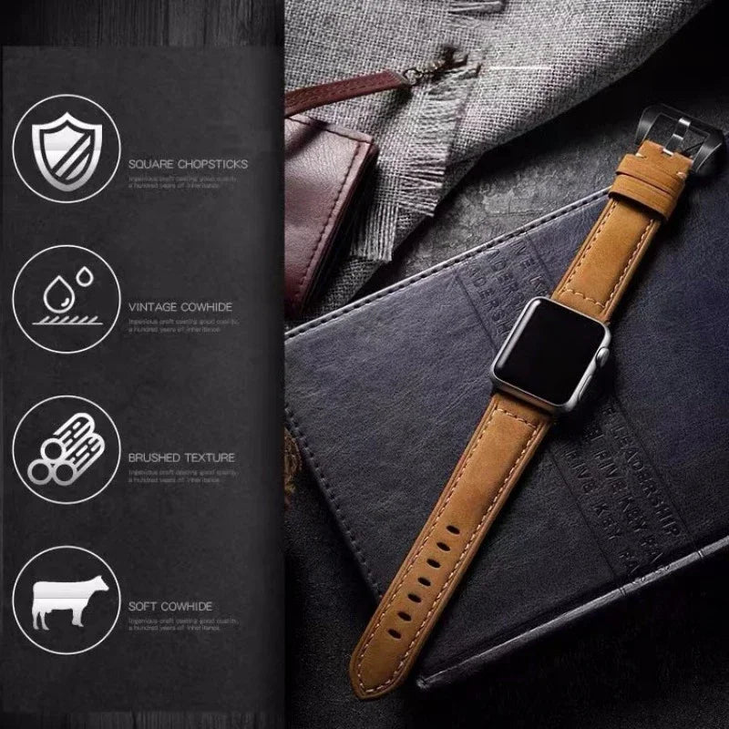 Men's Leather Apple Watch Band