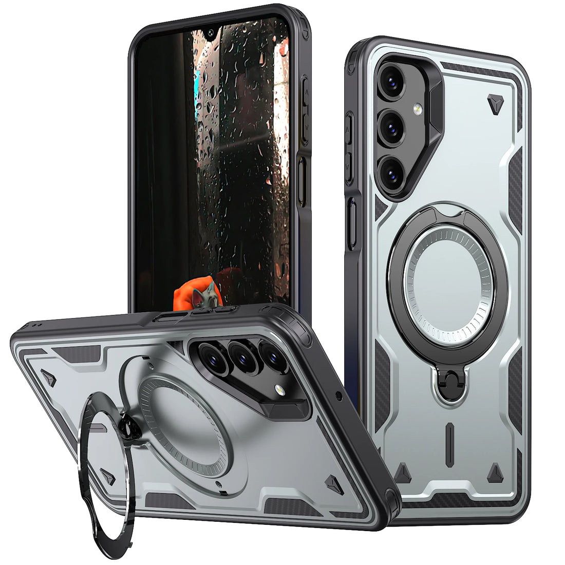 Magnetic Ring Armor Case