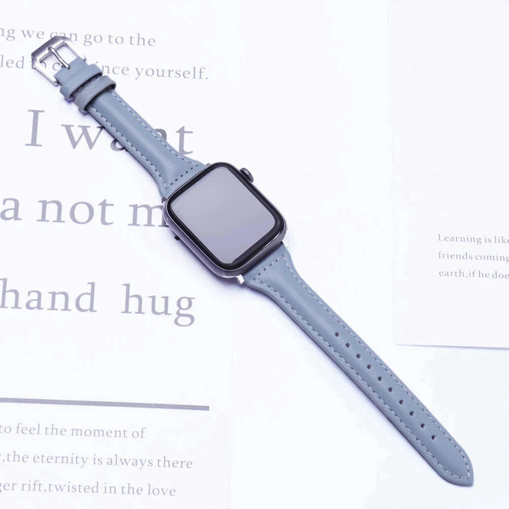 Women's Slim Leather Apple Watch Band