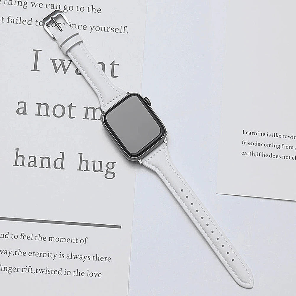 Women's Slim Leather Apple Watch Band