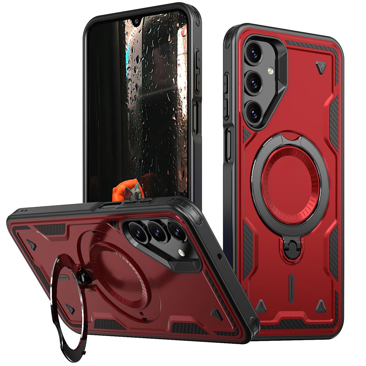Magnetic Ring Armor Case