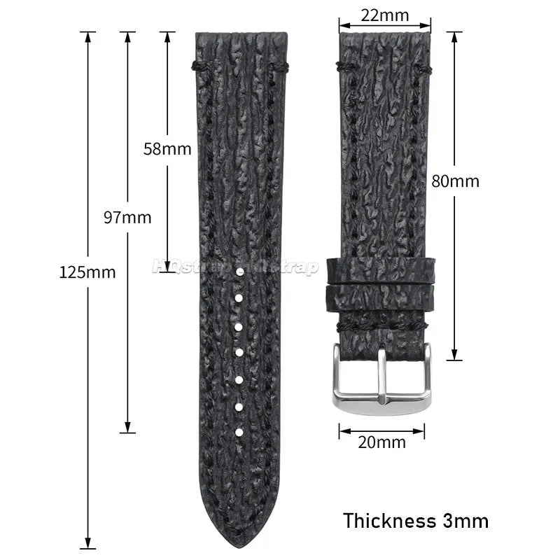Python Pattern Leather Watch Strap