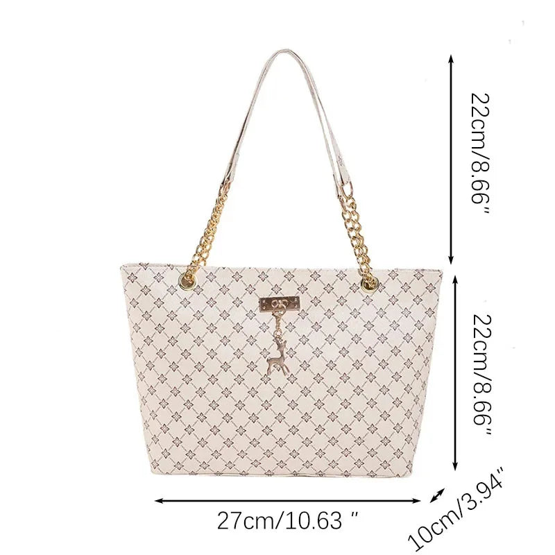 Women's Large Capacity Soft Leather Tote Bag – Luxury Shoulder Handbag