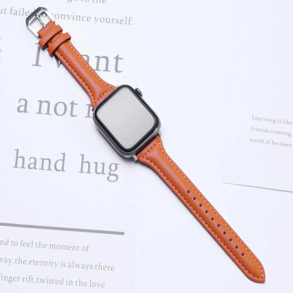 Women's Slim Leather Apple Watch Band