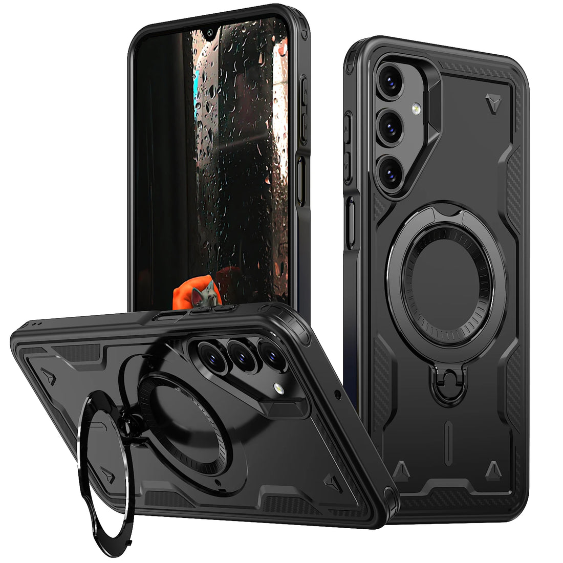 Magnetic Ring Armor Case