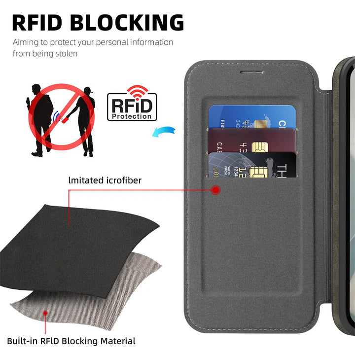 Pixel Leather Flip Case