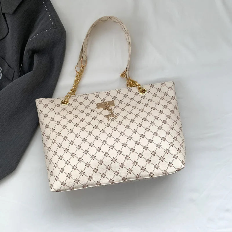 Women's Large Capacity Soft Leather Tote Bag – Luxury Shoulder Handbag