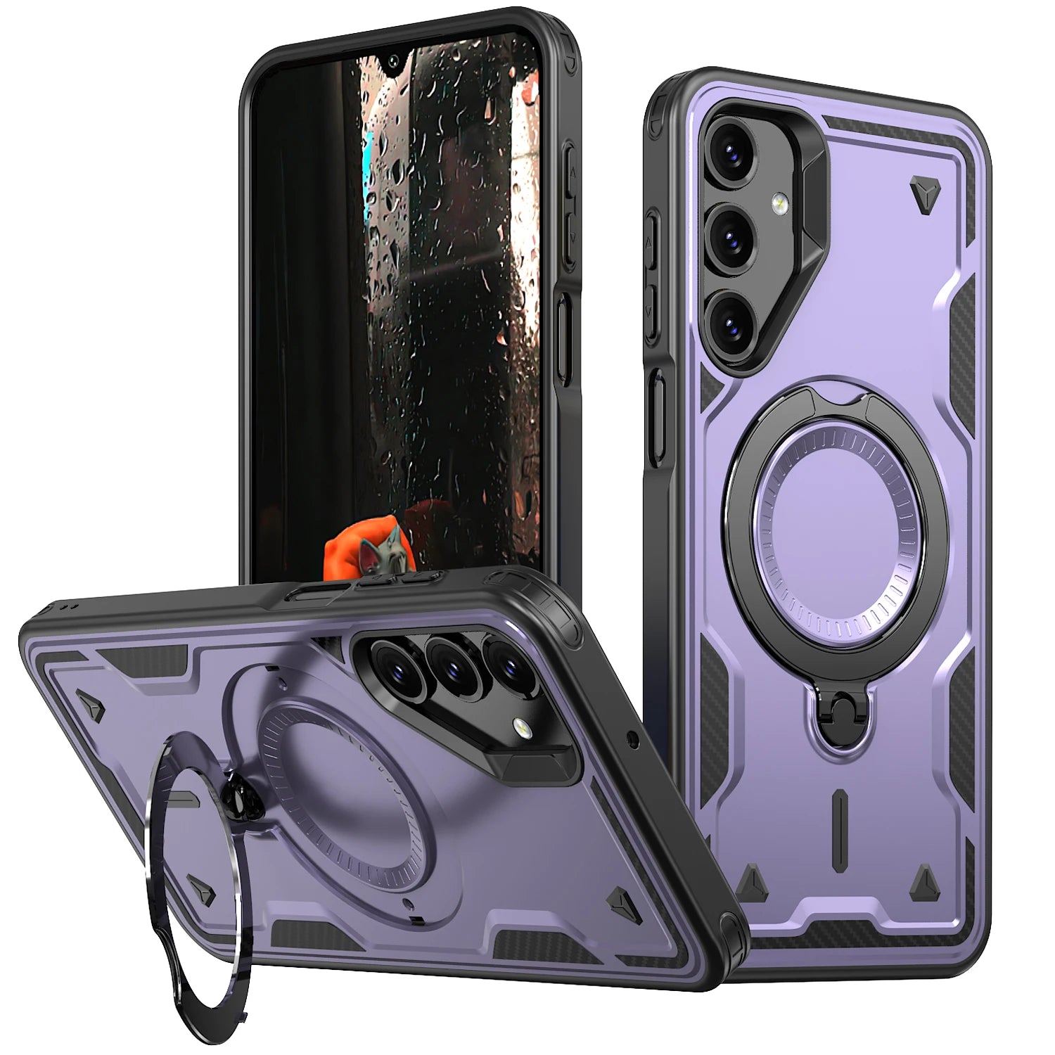 Magnetic Ring Armor Case