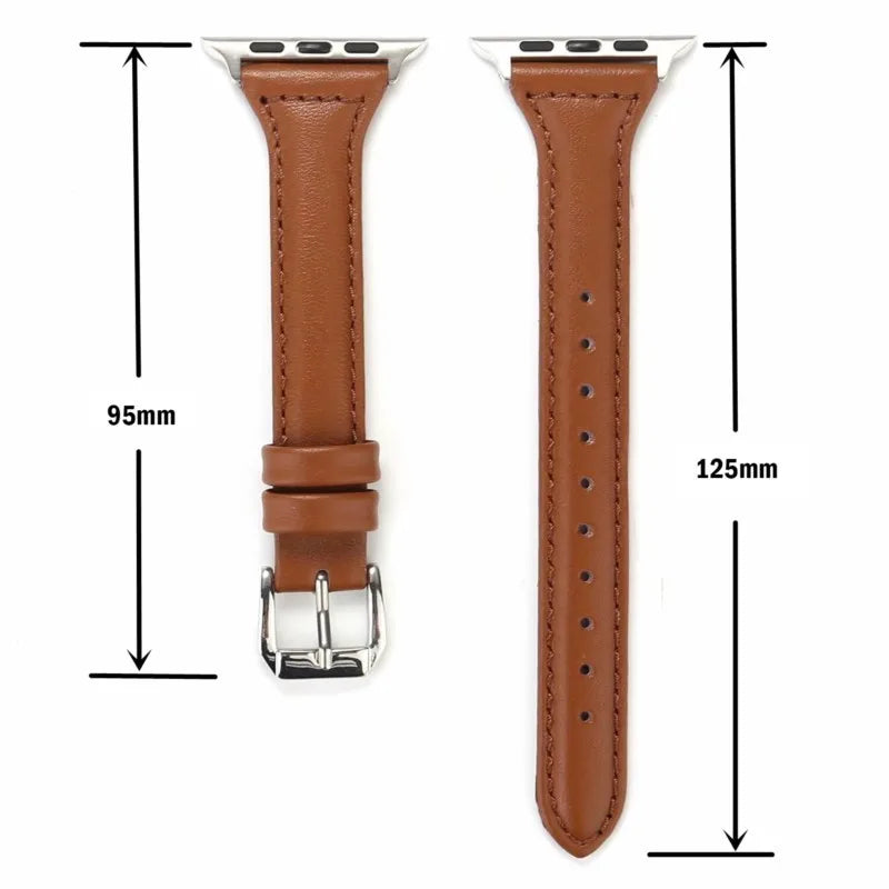 Women's Slim Leather Apple Watch Band