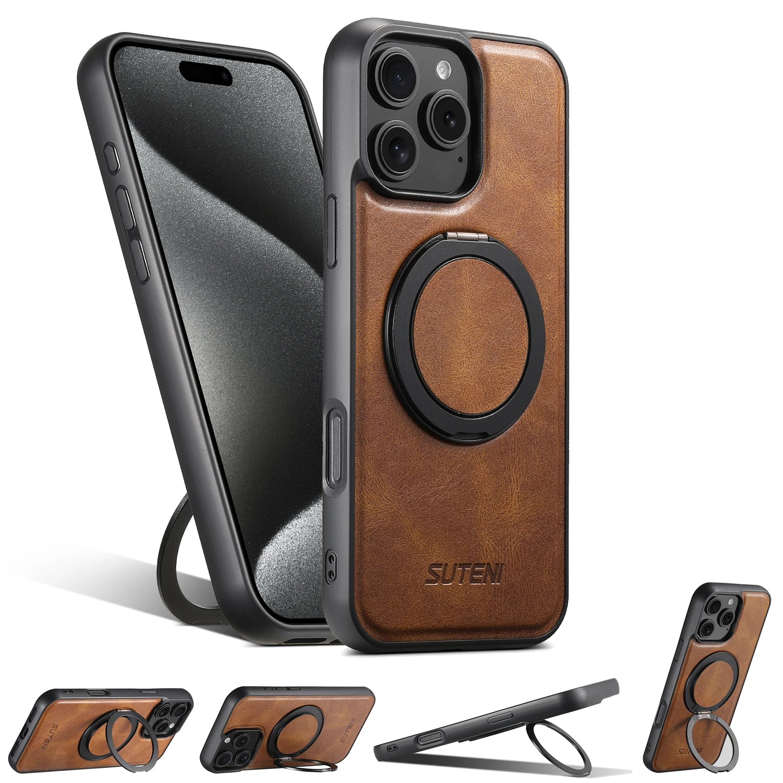 iPhone Leather Ring Case