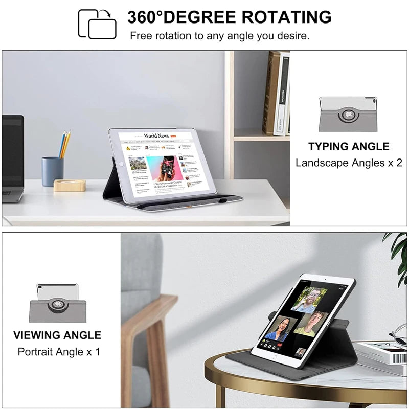 360° Rotating Stand Case for iPad