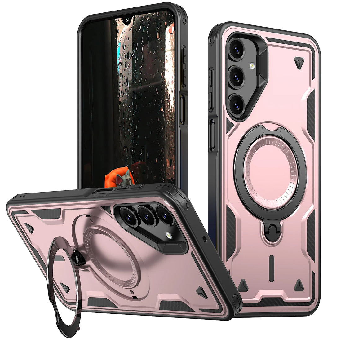 Magnetic Ring Armor Case
