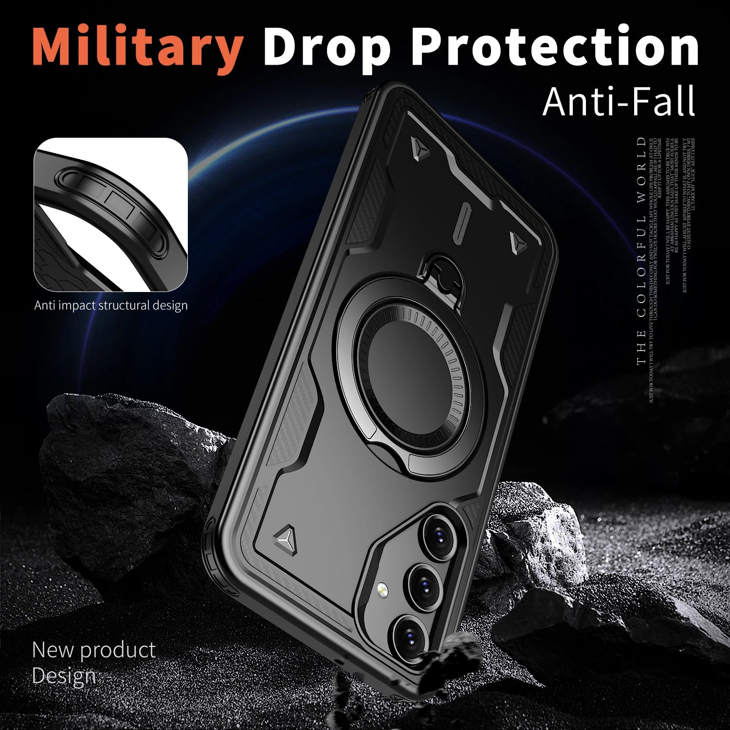 Magnetic Ring Armor Case