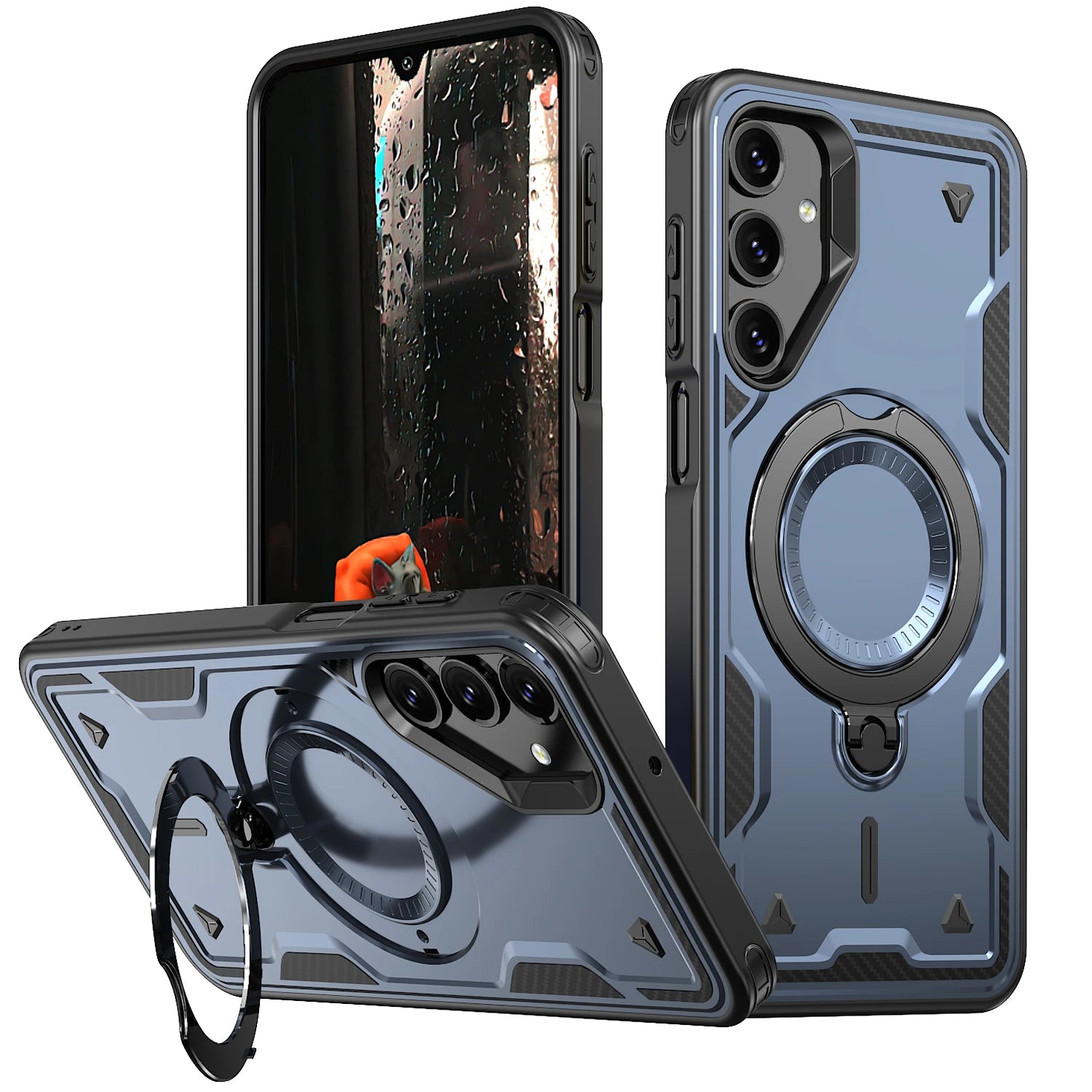 Magnetic Ring Armor Case
