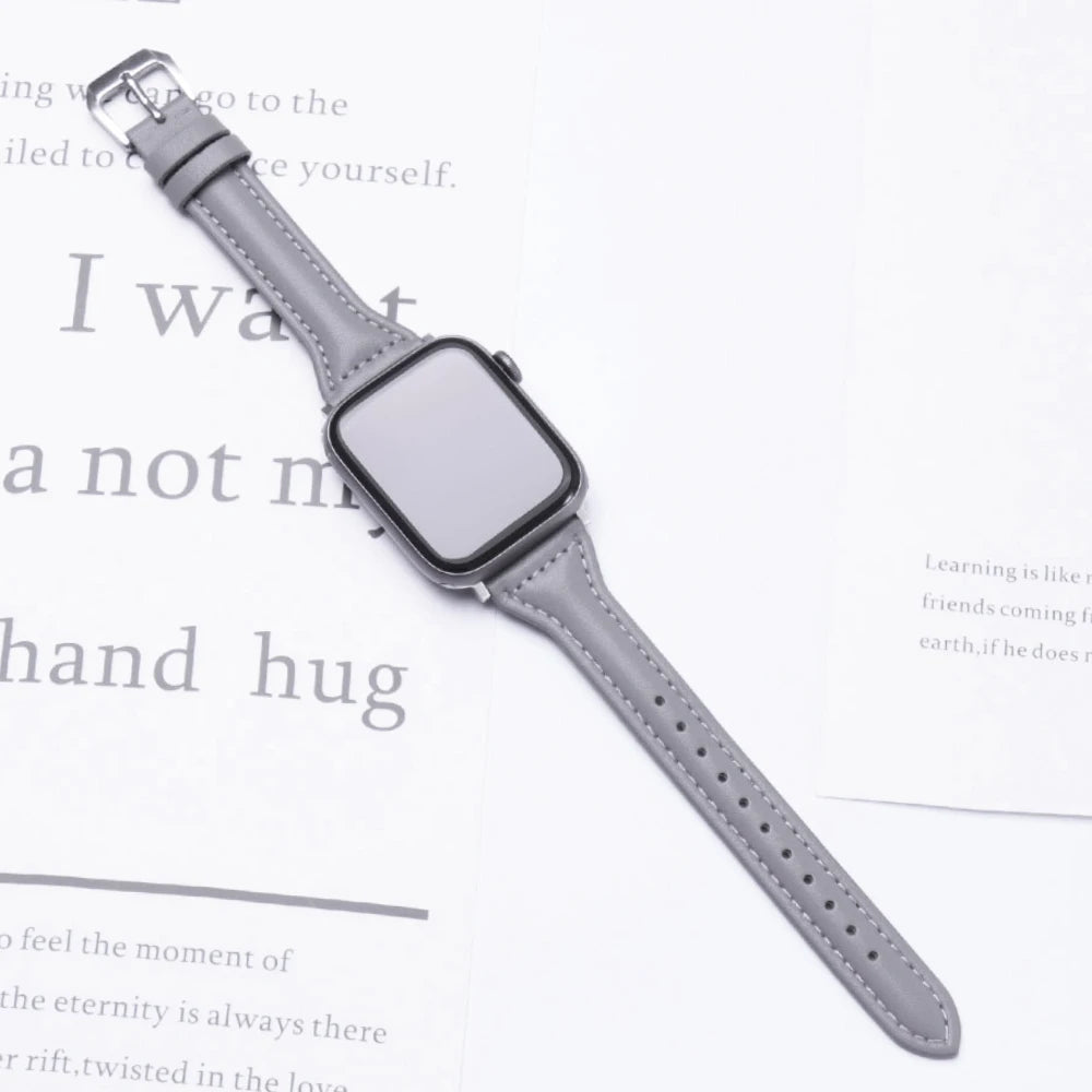 Women's Slim Leather Apple Watch Band