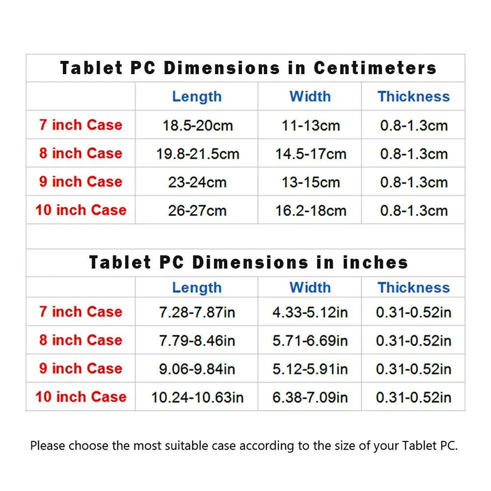Universal Tablet Flip Case (7–10")