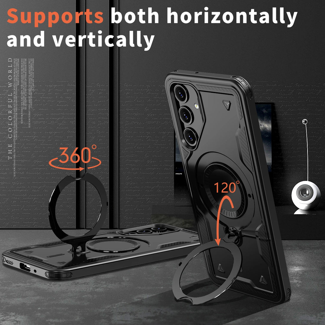 Magnetic Ring Armor Case