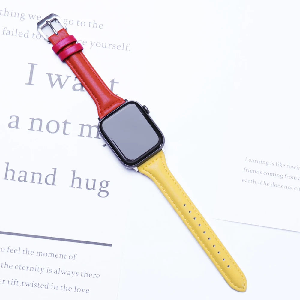 Women's Slim Leather Apple Watch Band