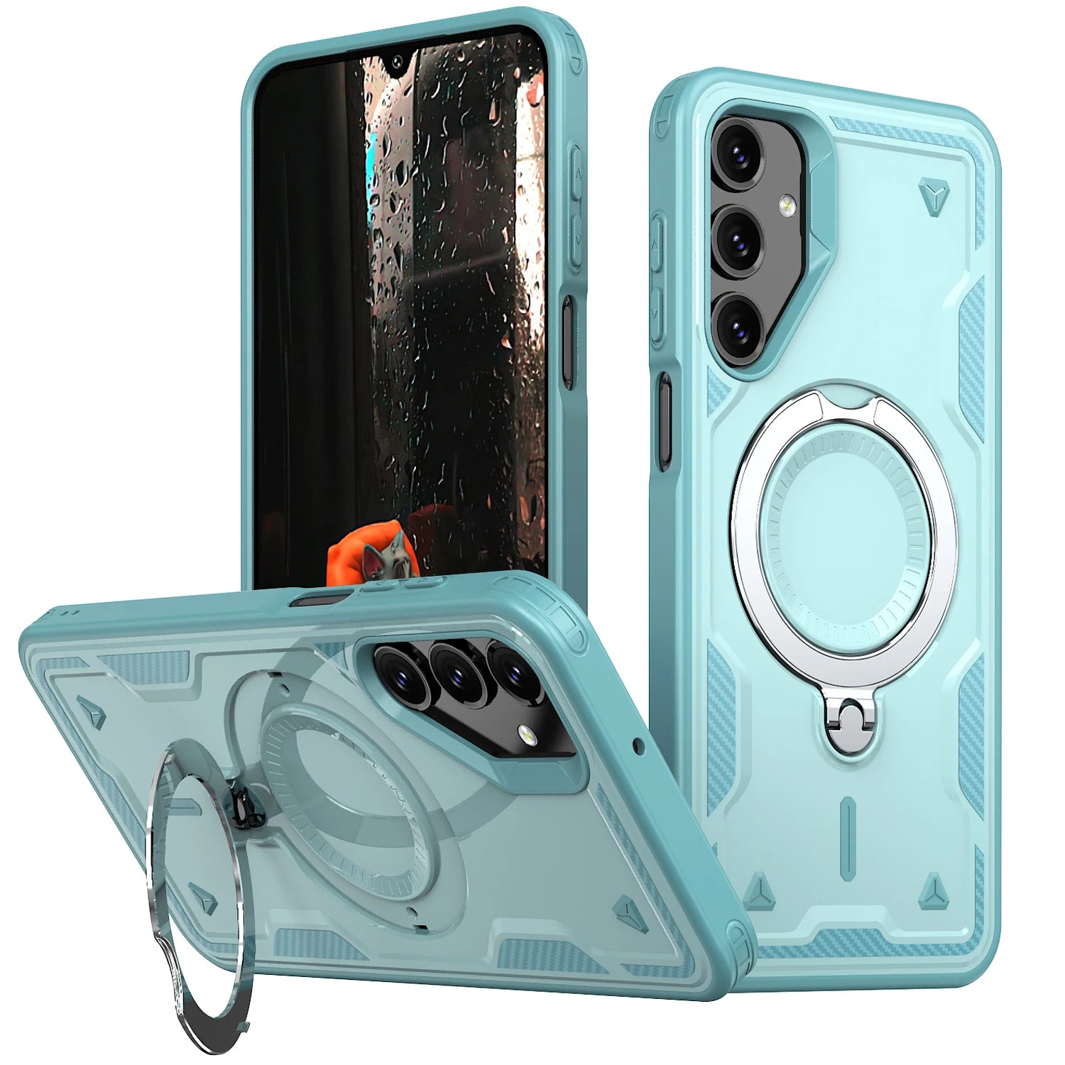 Magnetic Ring Armor Case