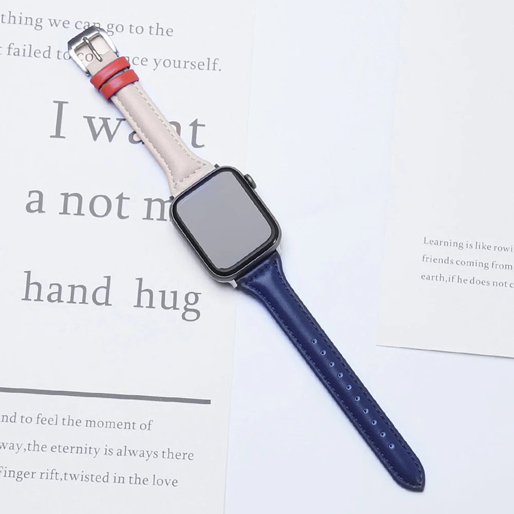 Women's Slim Leather Apple Watch Band